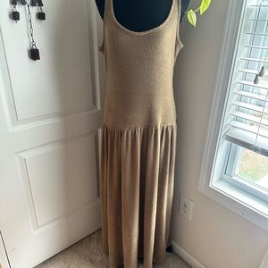 Universal Thread Ribbed Tan Maxi Dress